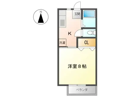 ハイム・シャブリエ A(1K/1階)の間取り写真