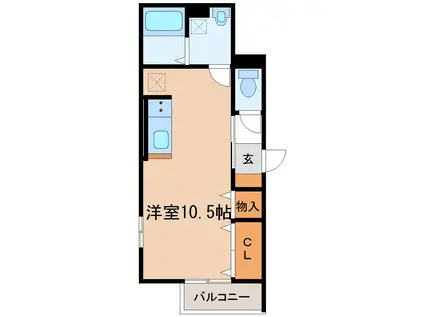 BAMBI北三番丁(ワンルーム/3階)の間取り写真