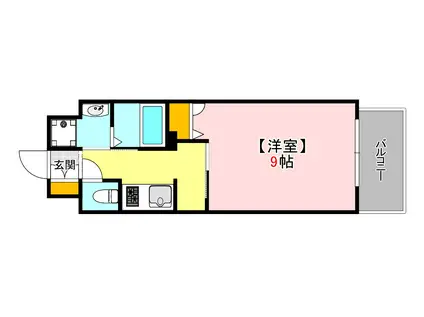 プライマル広島駅(1K/7階)の間取り写真