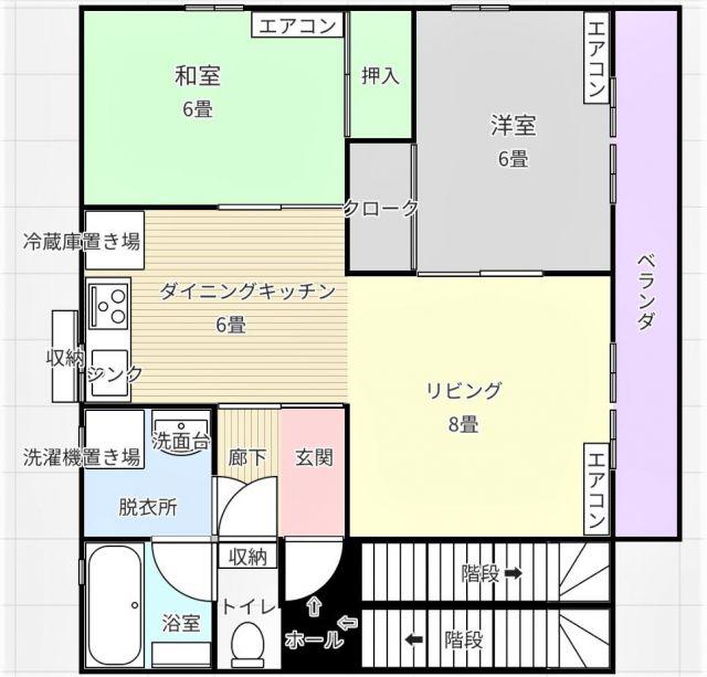 スモールマンション幸(2LDK/1階)の間取り写真