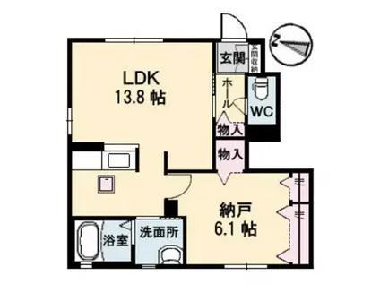 グランドール壱番館(ワンルーム/1階)の間取り写真