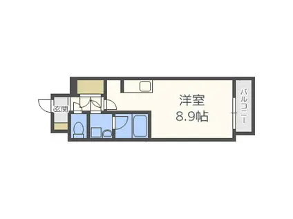 アーバネックス大阪城ウエスト(ワンルーム/10階)の間取り写真