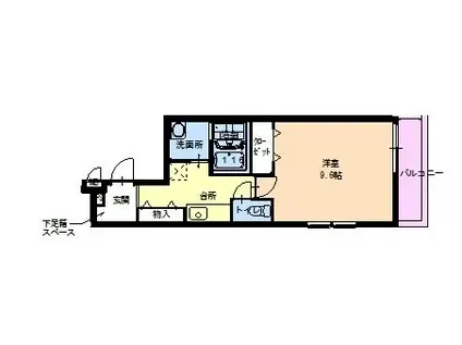 フジパレス中宮(1K/3階)の間取り写真