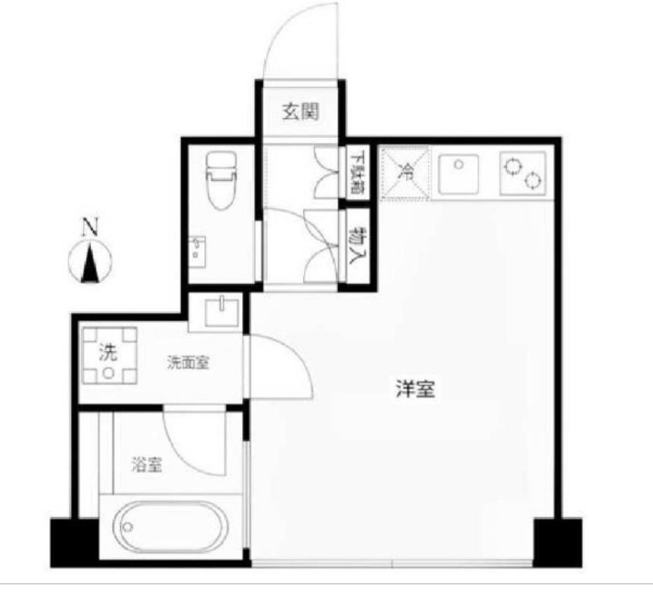 FLEG西麻布VIERGE(ワンルーム/3階)の間取り写真
