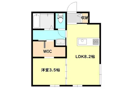オネット(1LDK/1階)の間取り写真