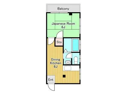 インハーバ フタバ(1DK/2階)の間取り写真