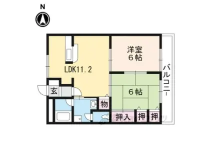 カーサエスペランサ(3DK/1階)の間取り写真