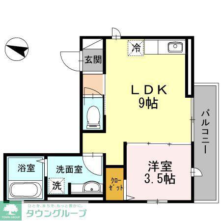 MUSE FORT(1LDK/2階)の間取り写真