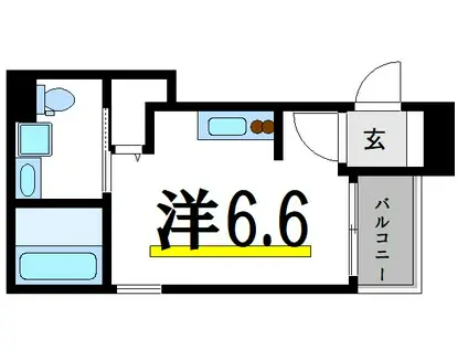 アルソーレ小岩(ワンルーム/3階)の間取り写真