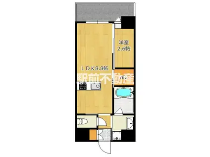 アルティザ博多ベイコート(1LDK/7階)の間取り写真