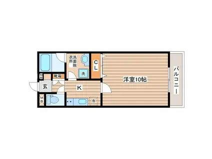 ドミトーレ6-4(1K/1階)の間取り写真