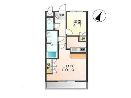 グレイスヴィラ(1LDK/1階)の間取り写真