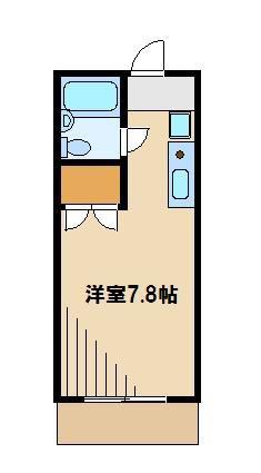 西武池袋線 練馬駅 徒歩2分 2階建 築36年(ワンルーム/1階)の間取り写真