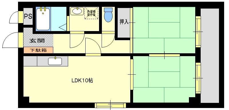 MAISON DE ESAKA(2LDK/5階)の間取り写真