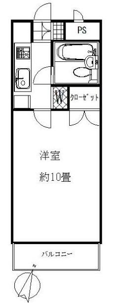 アカデミーグローリア初穂町田(1K/9階)の間取り写真