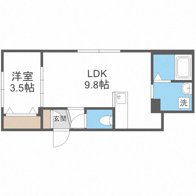 ASTAGE N31(1LDK/3階)の間取り写真