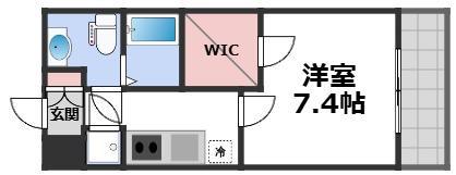 TS SQUARE城東野江(1K/5階)の間取り写真