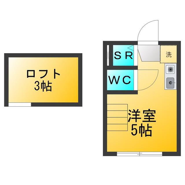 グレースプラネット(ワンルーム/2階)の間取り写真