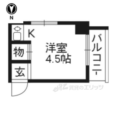 長谷川ハイツ(ワンルーム/3階)の間取り写真