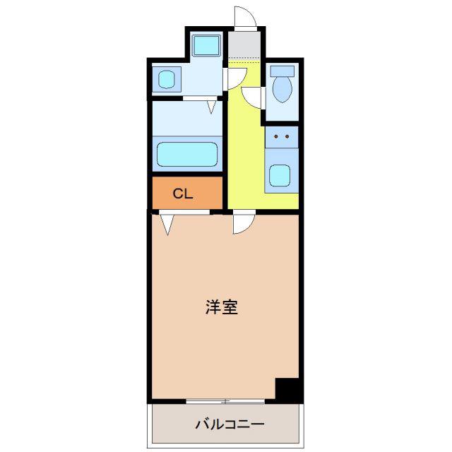 M・STAGE 藤が丘(1K/6階)の間取り写真