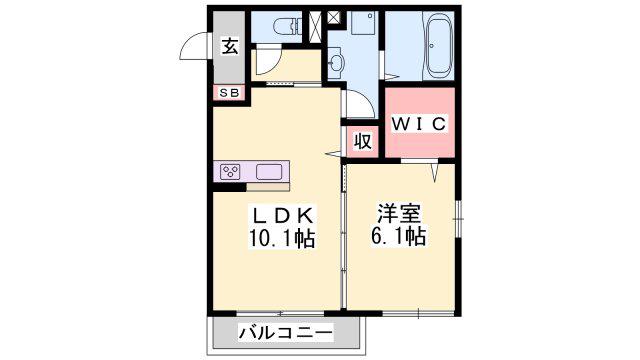 ST.ISLAND II(1LDK/2階)の間取り写真