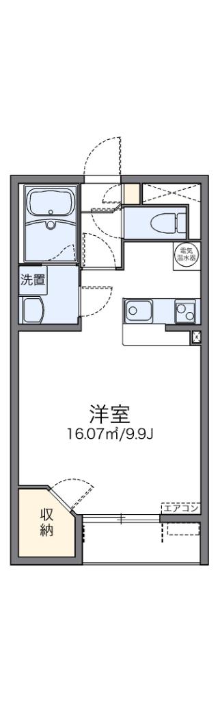 レオネクストウイング 片山(1K/1階)の間取り写真