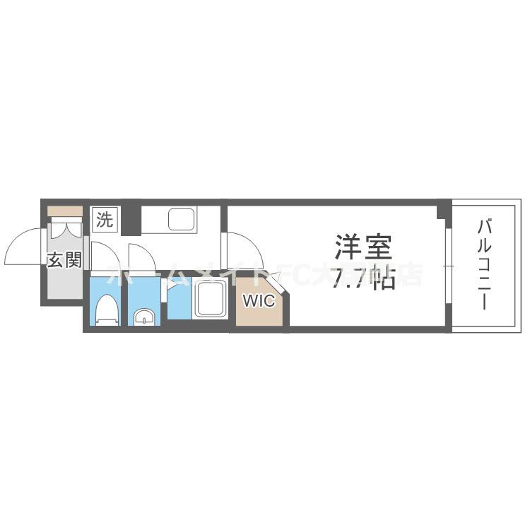 ミラージュパレス大阪ドームPROSPER(1K/3階)の間取り写真