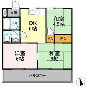 晴新コーポラス(3DK/3階)の間取り写真