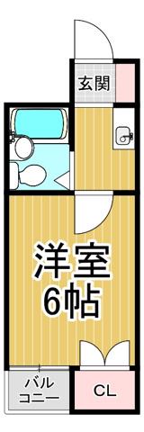 グローリー立花(1K/3階)の間取り写真