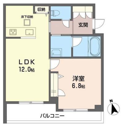 サクラ中野上高田(1LDK/1階)の間取り写真