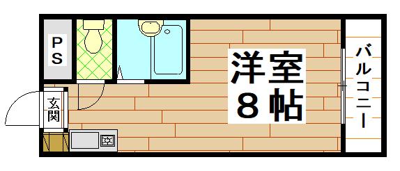アミティ近大通(ワンルーム/4階)の間取り写真