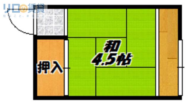 牧野アパート(ワンルーム/2階)の間取り写真