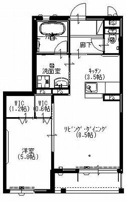 フォーリア(1LDK/3階)の間取り写真