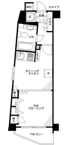 日神パレステージ西池袋公園(1DK/10階)の間取り写真