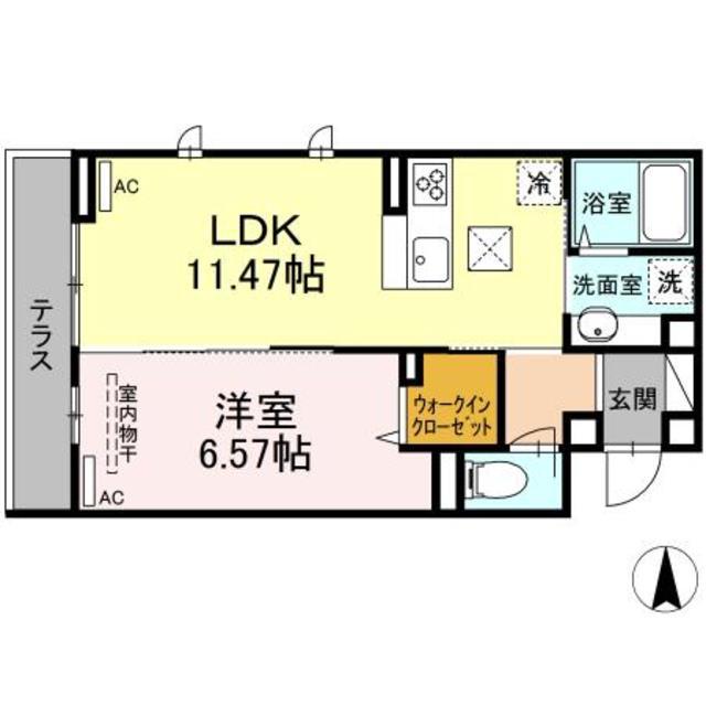 エクセリア高島平II(1LDK/1階)の間取り写真
