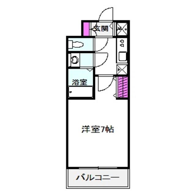 エスリードレジデンス都島シティフロント(1K/7階)の間取り写真