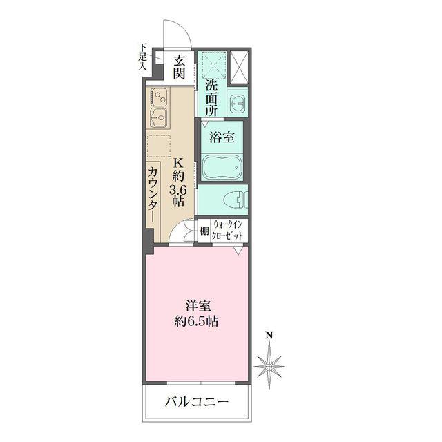 藤和ハイタウン新宿(1K/10階)の間取り写真