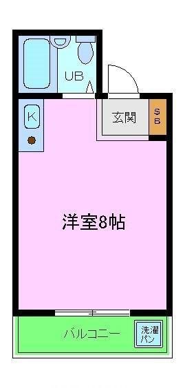 喜志マンション(ワンルーム/3階)の間取り写真