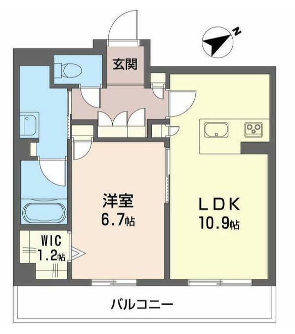 けやきテラス(1LDK/1階)の間取り写真