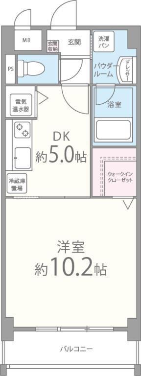 グランコート ヒグチ(1DK/2階)の間取り写真