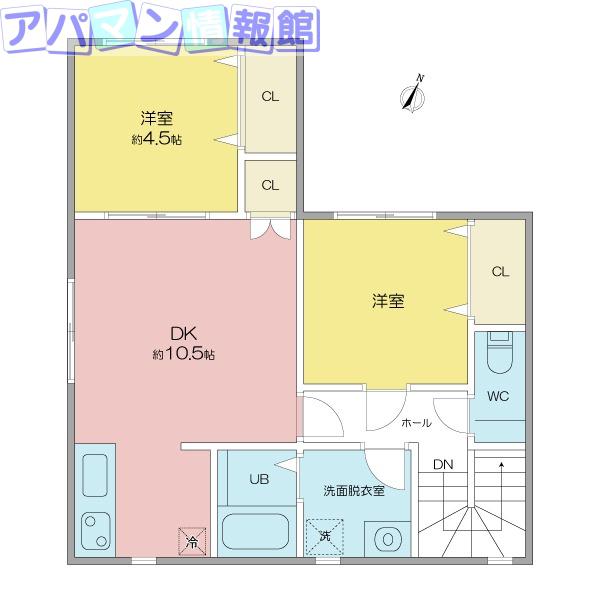 MAISON DE RICH 上近江(2LDK/2階)の間取り写真