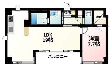 グランミーテ緑地(1LDK/4階)の間取り写真