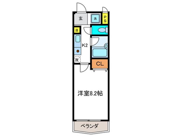 CASA.DOLCE(1K/6階)の間取り写真