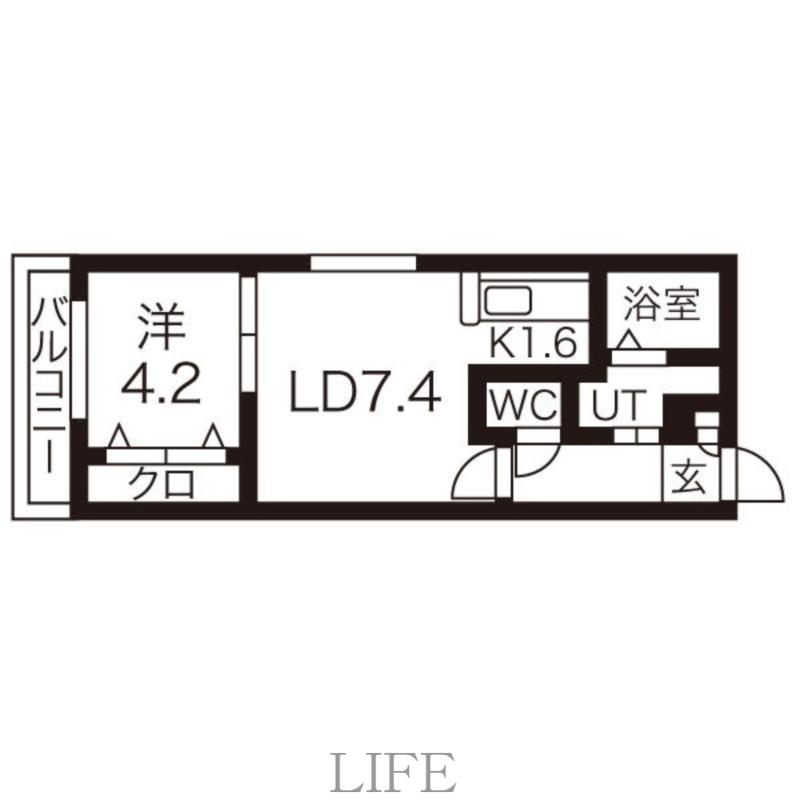 DIE SONNE III(1LDK/3階)の間取り写真