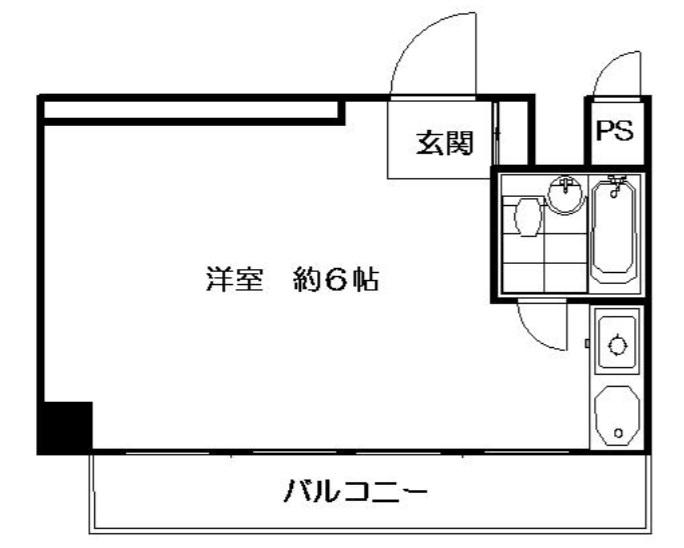 ルミエール元麻布(ワンルーム/4階)の間取り写真