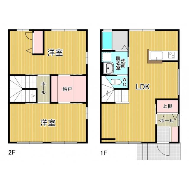 アルベーラC(2LDK/1階)の間取り写真