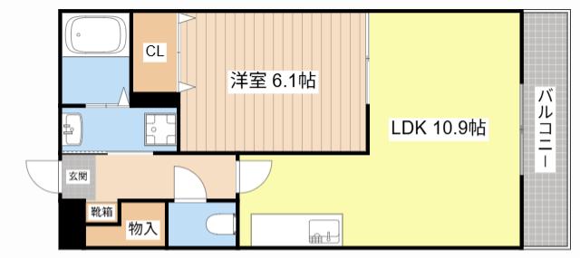 ATLANTIDE392(1LDK/4階)の間取り写真