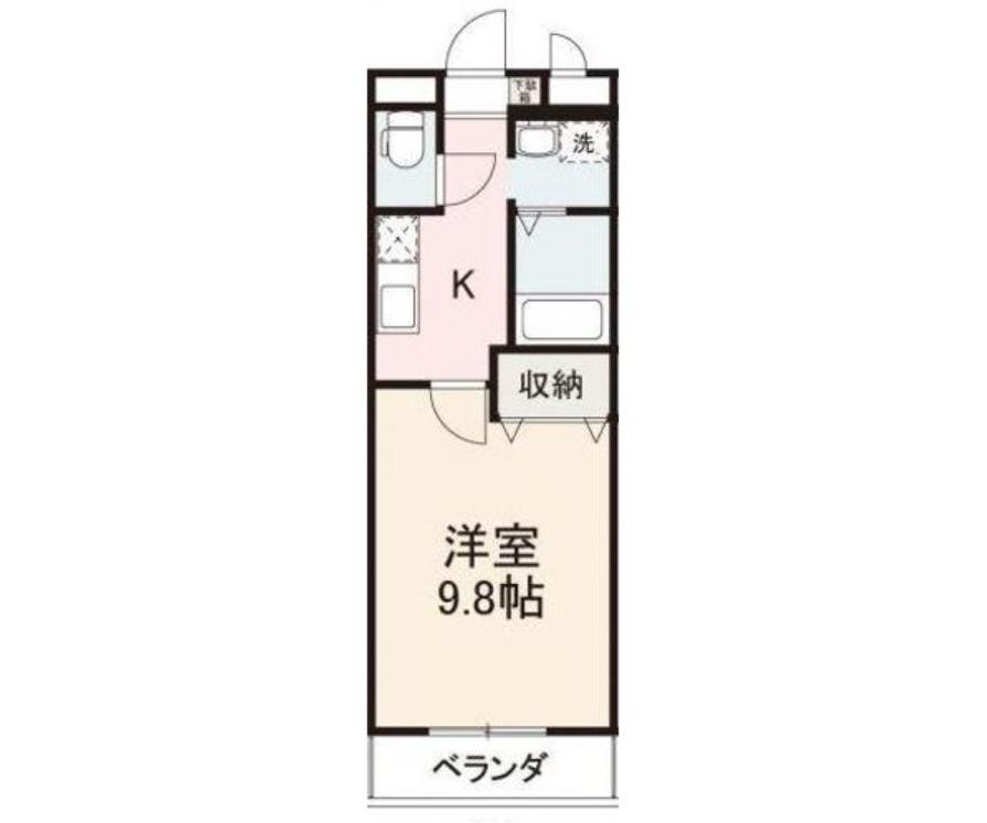 コンフォート昭和町(1K/3階)の間取り写真