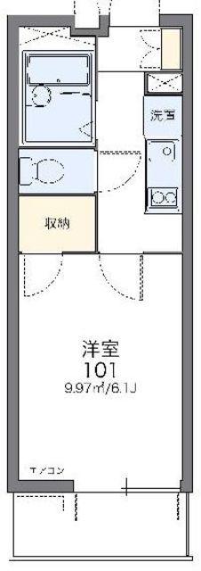 レオパレスプランドールK(1K/2階)の間取り写真