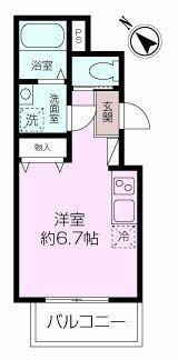 横浜マリオン(ワンルーム/3階)の間取り写真